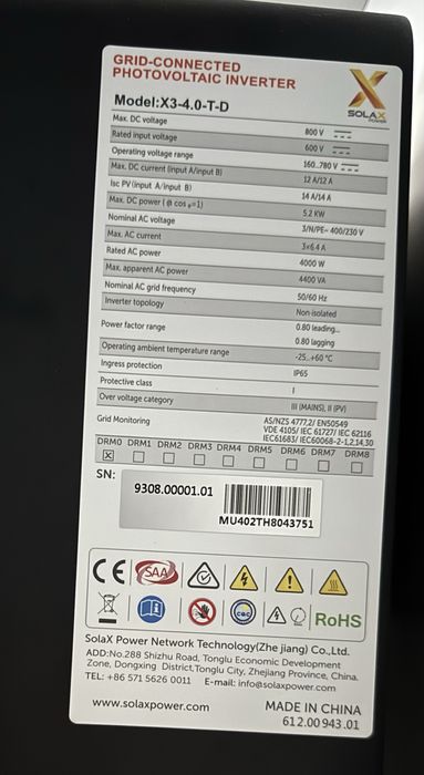 Inversor Solax Trifasico X3