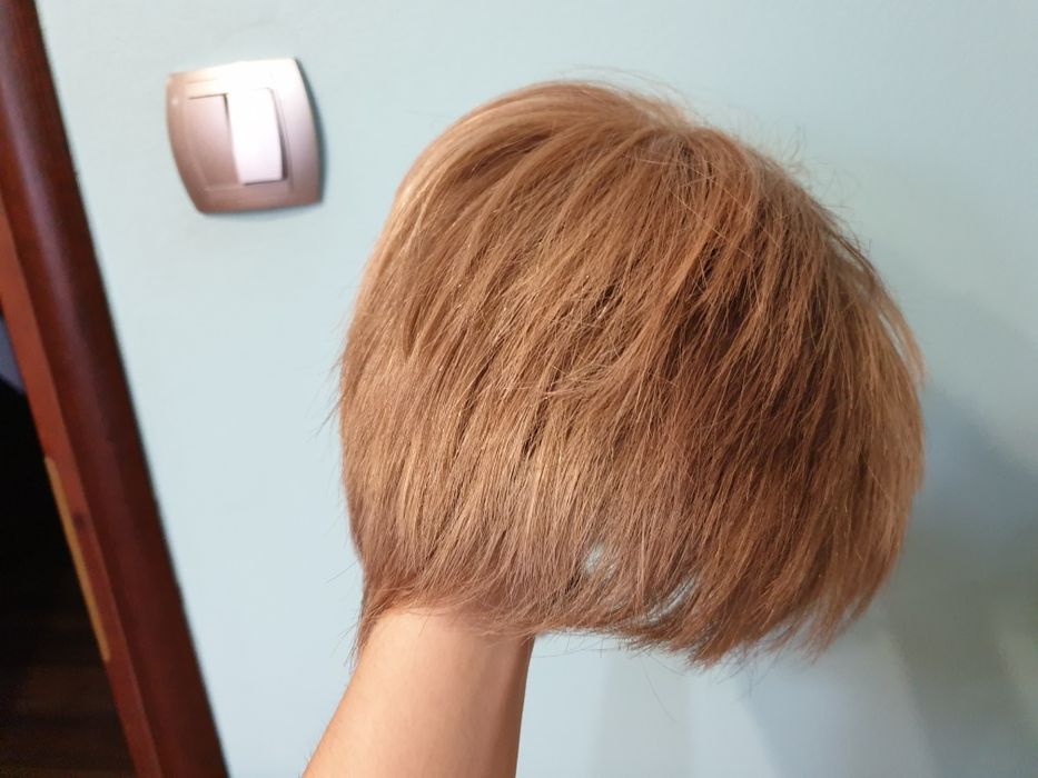 Peruka damska krótka ciemny blond