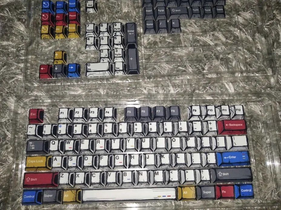 Atk Comic Mecha-Themed Keycaps