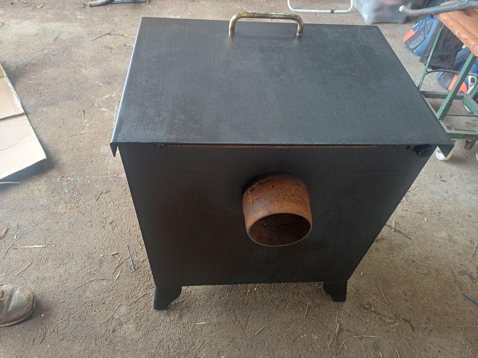 Salamandra a lenha com forno