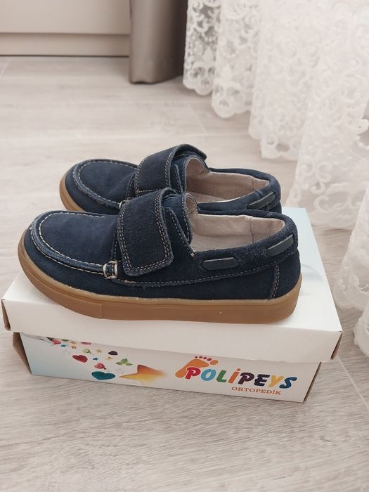 Замшеві туфлі на липучці 28 р., 15,5 см