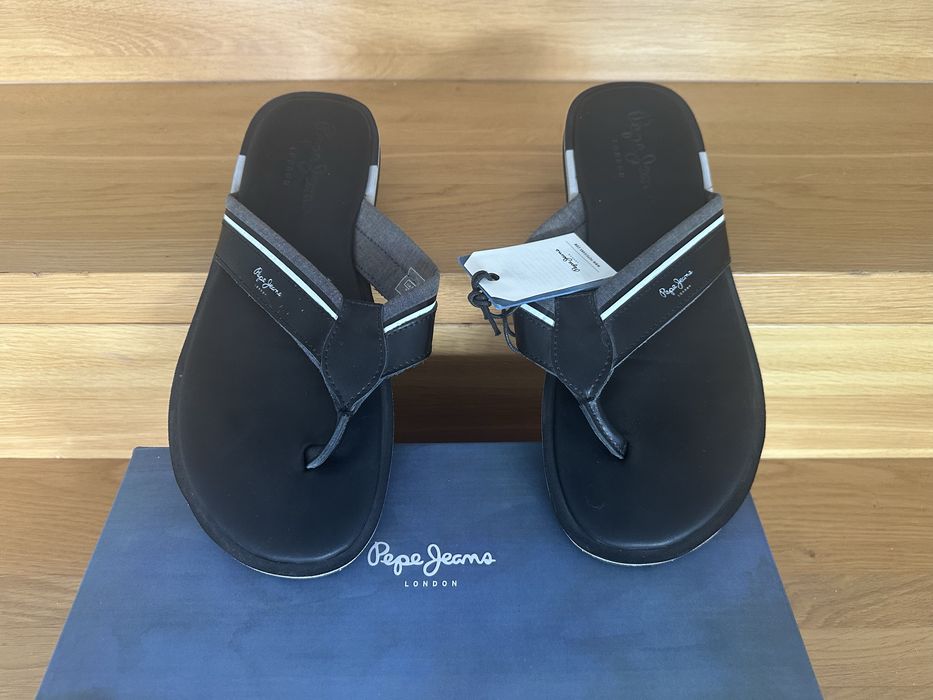 Pepe jeans klapki skórzane