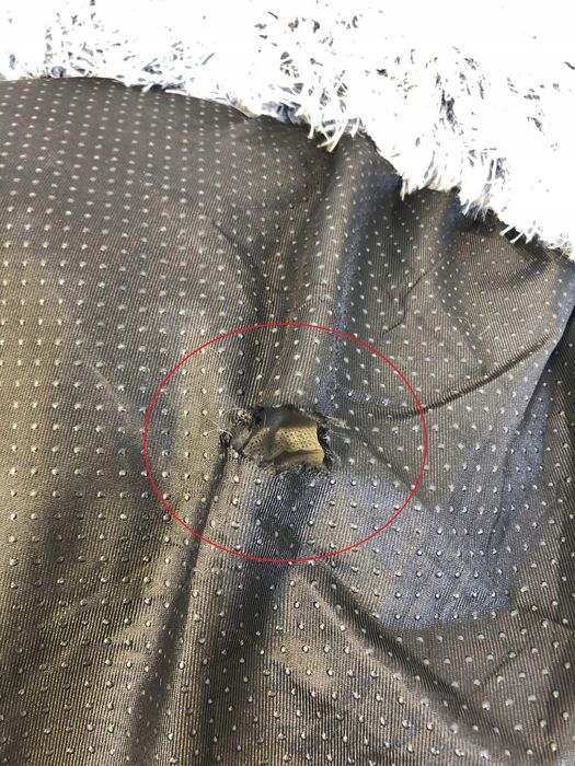 Flauszowe legowisko dla psa i kota 100 cm szare antypoślizgowe