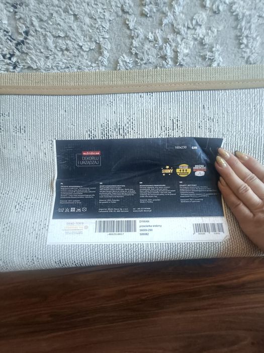 Dywan srebrna przecierka