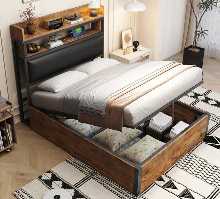 Nowe łóżko młodzieżowe rustykalne loft 90x200
