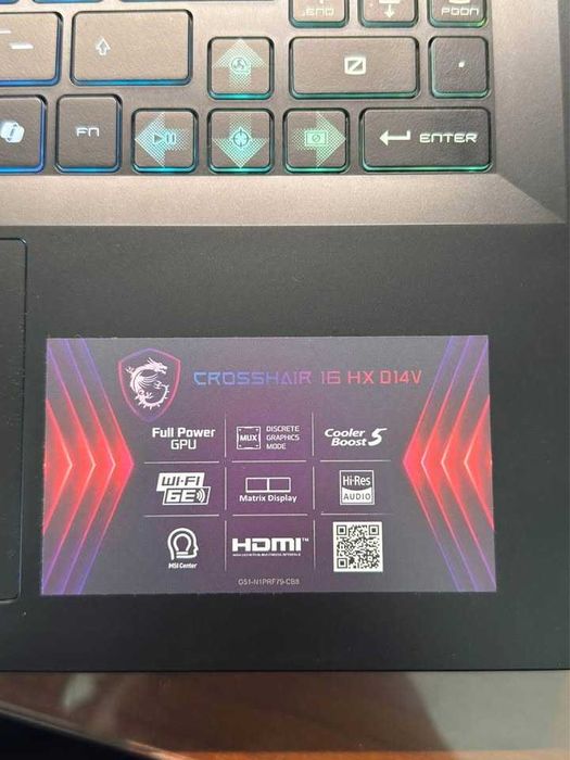 Vendo - Portátil MSI 16” Crosshair 16HX D14VFKG-270XPT Cosmos Gray