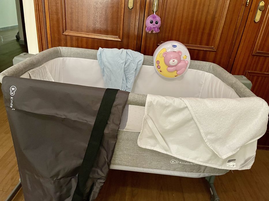 Berço Co-Sleeping 2 em 1 Kinderkraft NESTE UP – Cinza