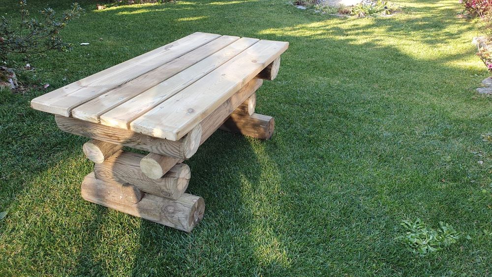 Banco de jardim, Madeira, Pinho, Rústico