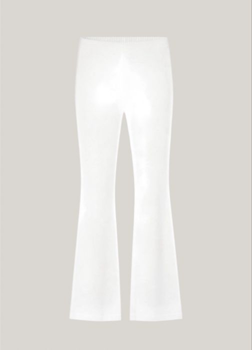 Białe kremowe spodnie z szerokimi nogawkami dzwony sweterkowe xs H&M