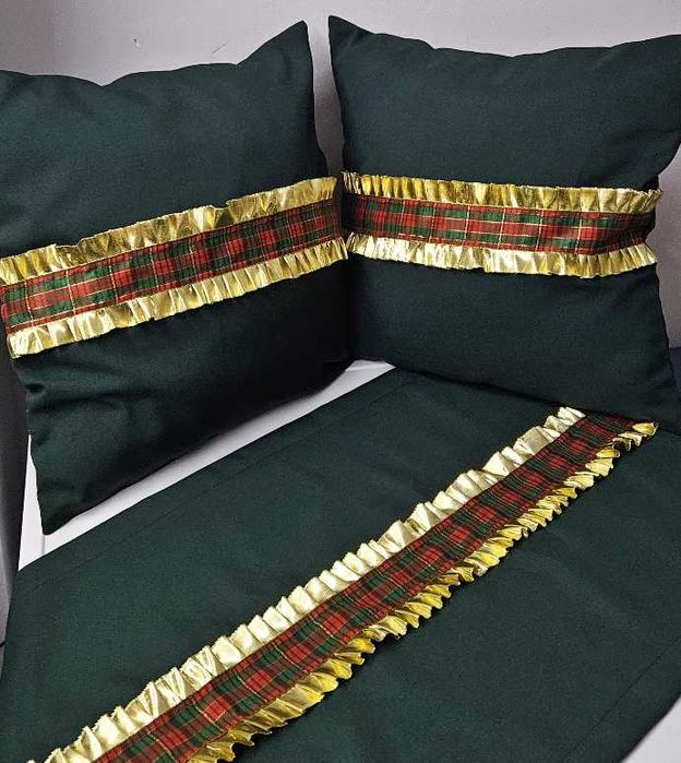 świąteczny komplet glamour z falbanami