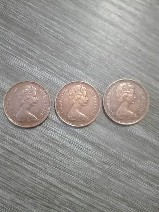 Kolekcjonerskie NEW PENCE z 1971 roku