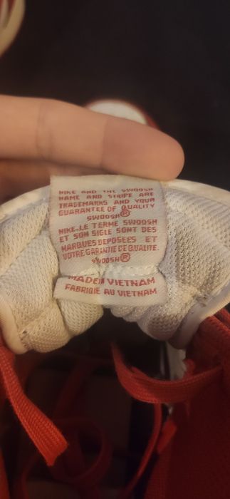 Nike dunk retro high university red/white