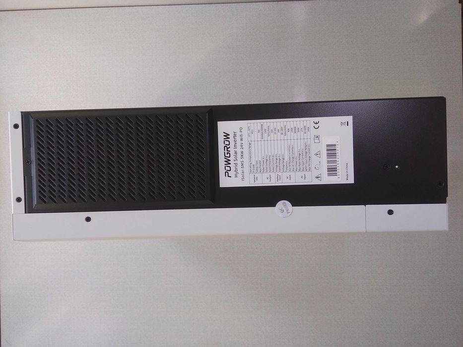 Гібридний інвертор Powgrow (Powland) 5kW 24V із WiFi - найтихіший та найпотужніший.  Заряд 160A, до 9000W сонячних панелей