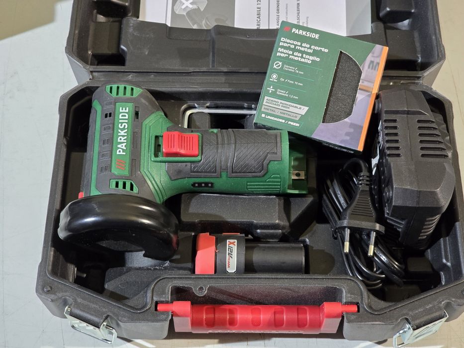 Mini retificadora angular 12v parkside