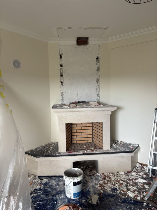 Lareira (pedra exterior e interior)