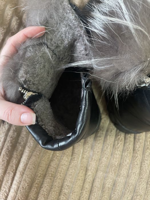 Шкірані зимові чобітки
