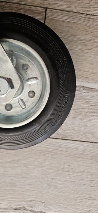 Kółko do wózka skrętne gumowe 160 mm z hamulcem -nośność kg