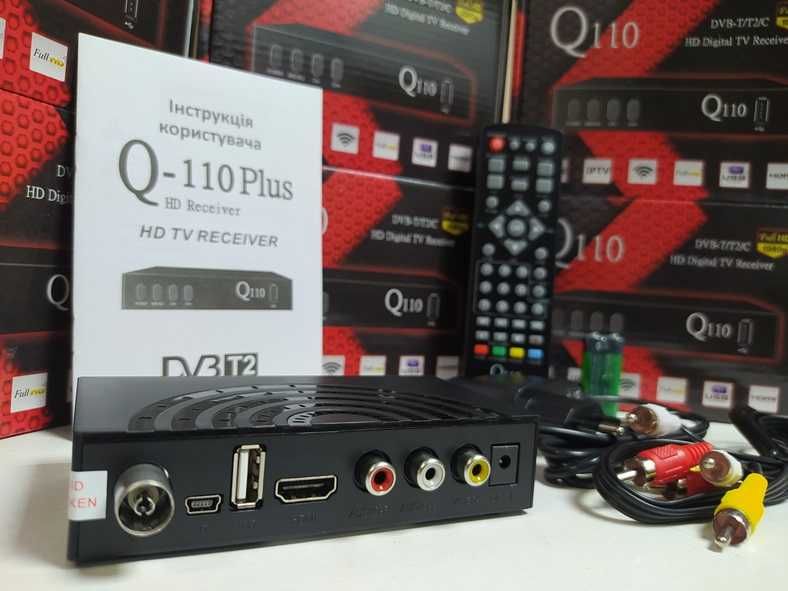 Тюнер DVD-T2 DVB-C приставка Т2 приемник Q-Sat Q-110 Plus YouTube IPTV