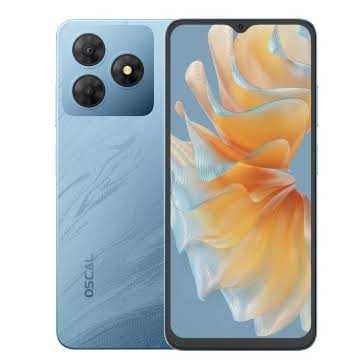 Smartfon OSCAL FLAT2 4+8GB RAM | 256 GB niebieski + etui + kabel do ładowania