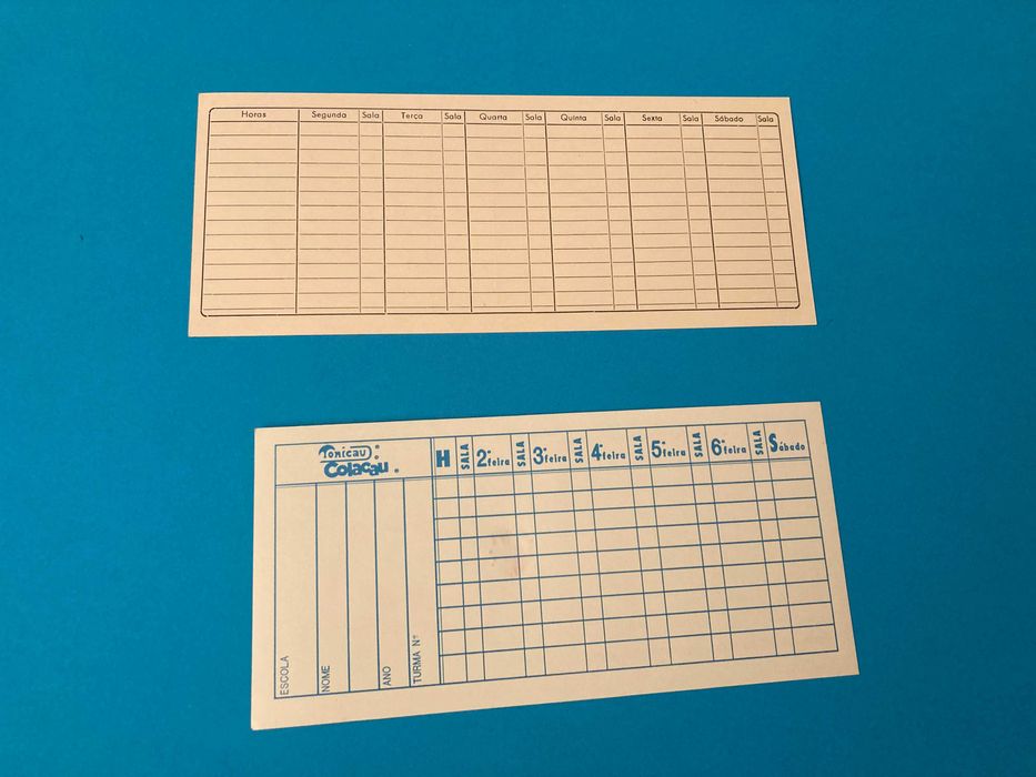 Lote de 7 Horários Escolares várias marcas Antigos