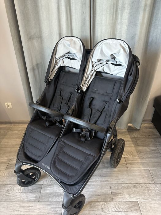 Wózek blizniaczy, rok po roku Valcobaby Snap4 trend duo sport czarny skóra