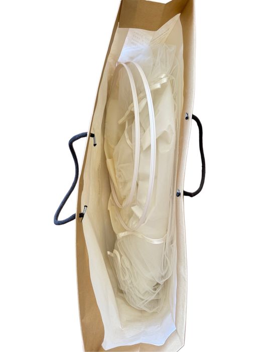 Vestido Noiva Penhalta Costura Druida marfim PT42 EU40 Uk12 com cauda