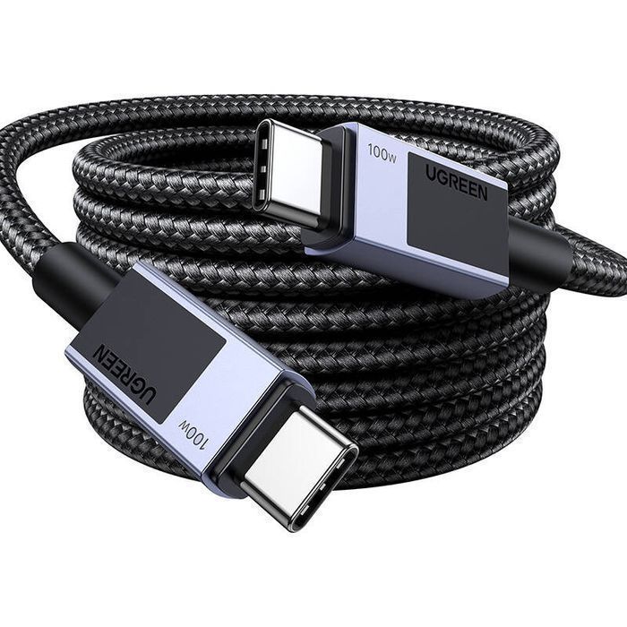 Kabel USB-C do USB-C Ugreen L512, 100W, 5A, 0.5m (czarny)