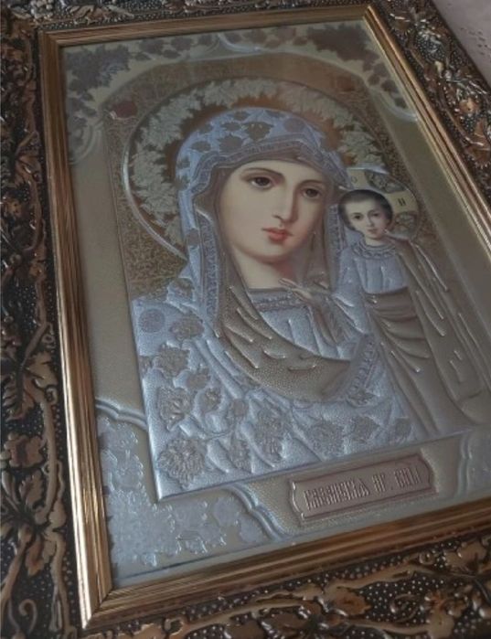 Piękna Ikona prawosławna Matka Boża Kazańska. DUŻA.