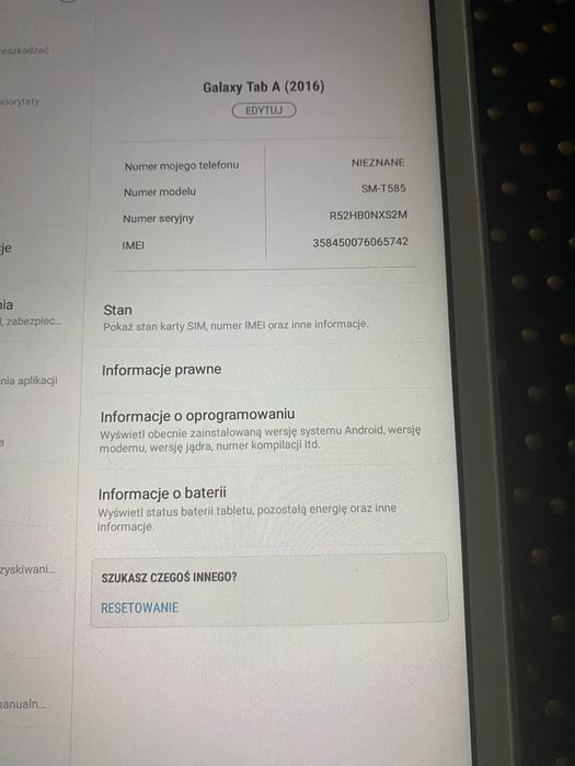 Samsung Galaxy tab - stan idealny