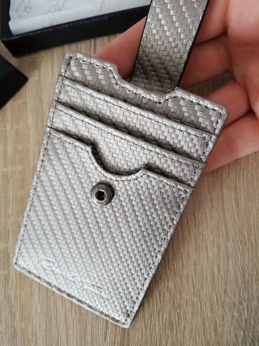 Skórzane etui na karty Black Fox, antykradzieżowe  etui z ochroną RFID