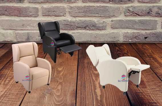 Cadeirao Poltrona Relax Manual Geriatrico Pele Sintetica Lavavel Novo