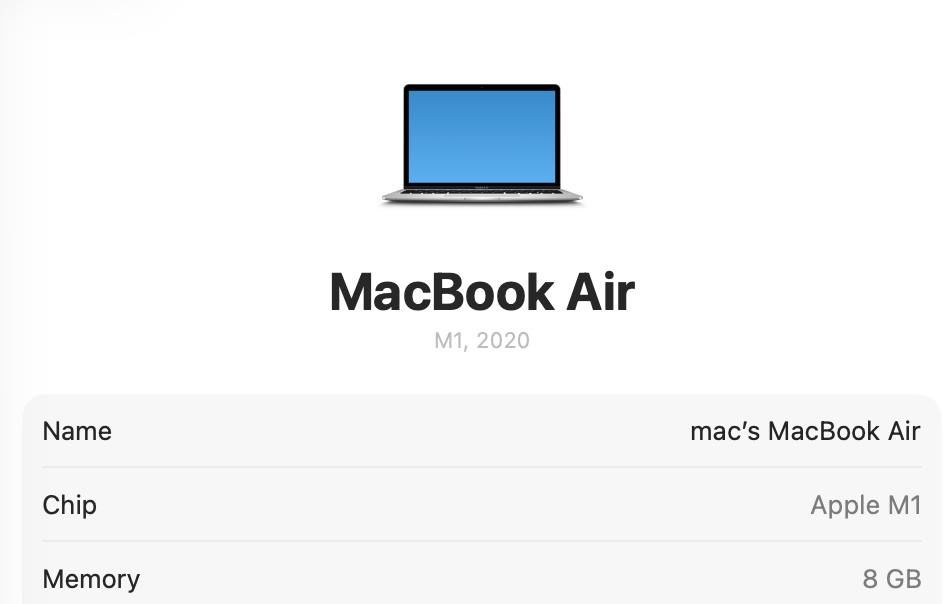 MacBook Air M1 8Gb 512Gb SSD Silver 91%