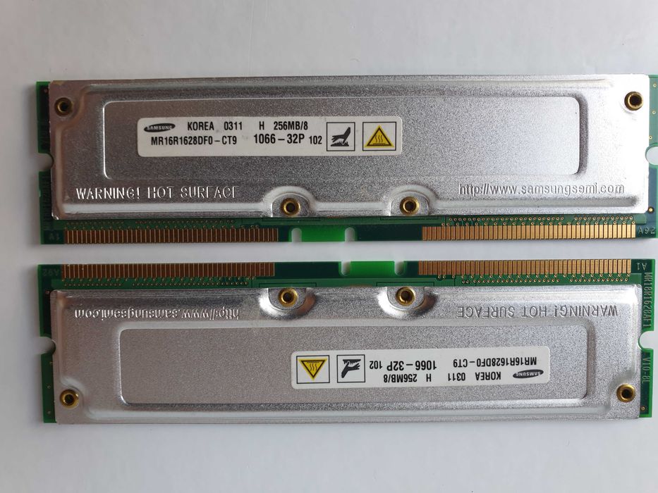 Samsung RDRAM MR16R1628DF0-CT9  Rambus 256MB PC1066