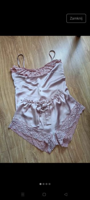 Różowa komplet piżama damska S bohomoss