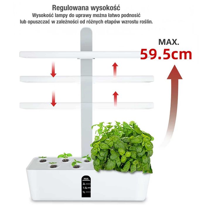 Ogród hydroponiczny 9 doniczek LED 15W