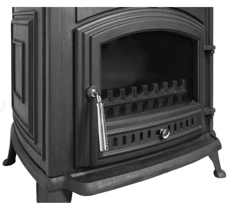 Salamandra Nova Ferro Fundido 13KW com Forno INOX