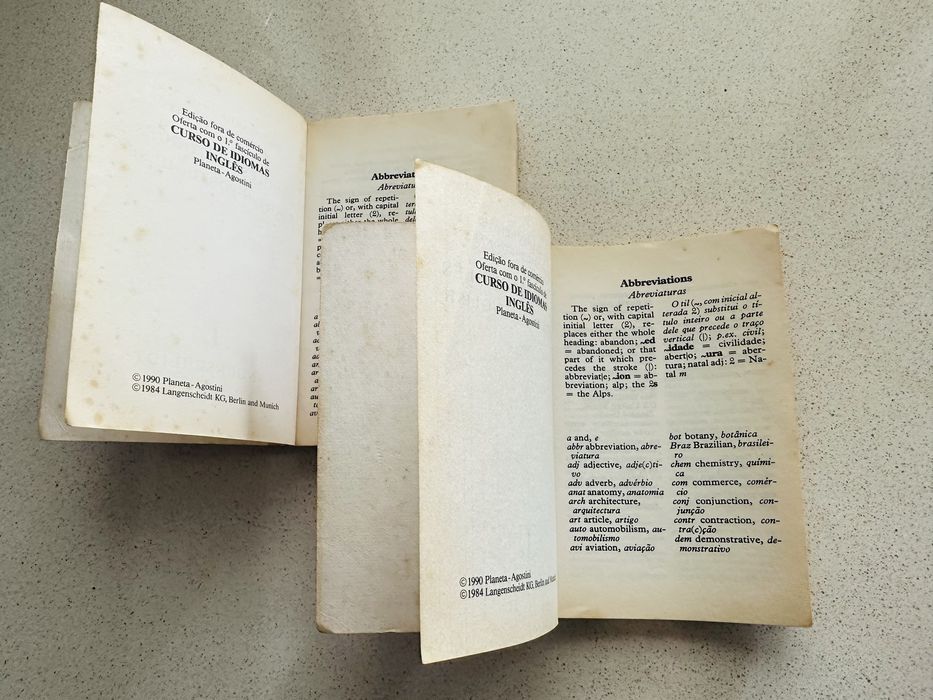 2 dicionários de bolso Langenscheidt Português / Inglês