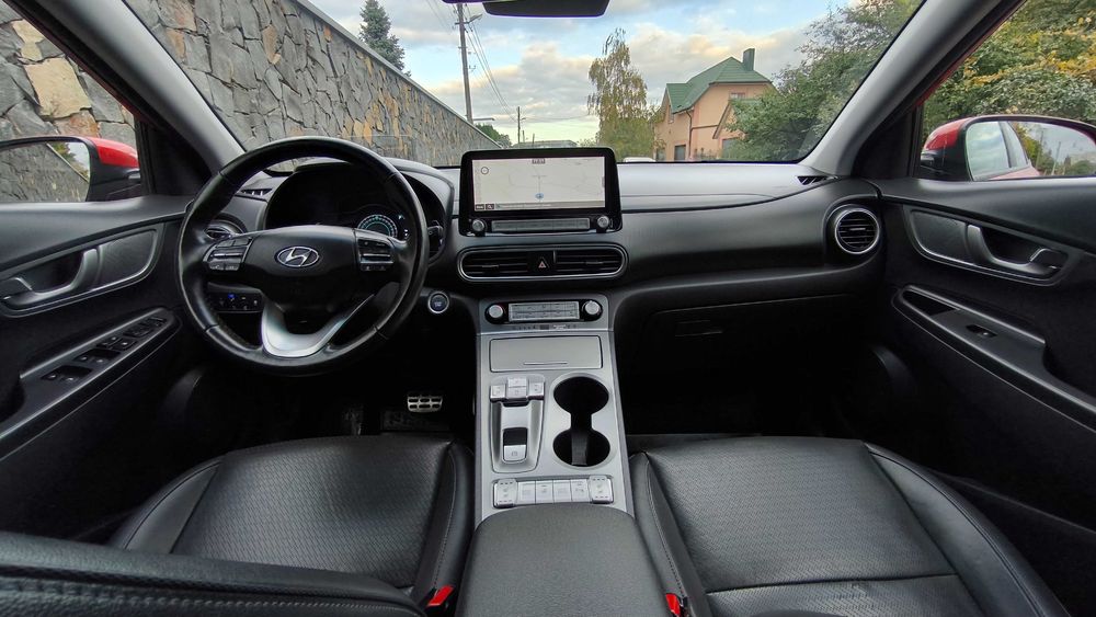 Hyundai kona 64kw, 20р. Їде 590км.!Максималка!Шкіра, асистенти, обігріви, обдуви Хюндай Кона