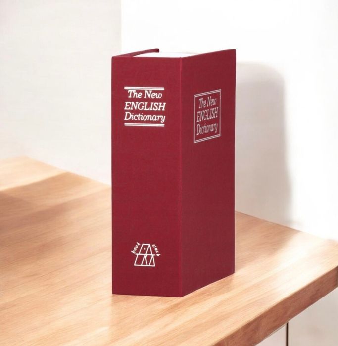 Nowa bordowa kasetka na pieniądze sejf skrytka