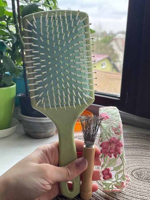 Розчіска масажна обруч і щітка для вичісування волосся