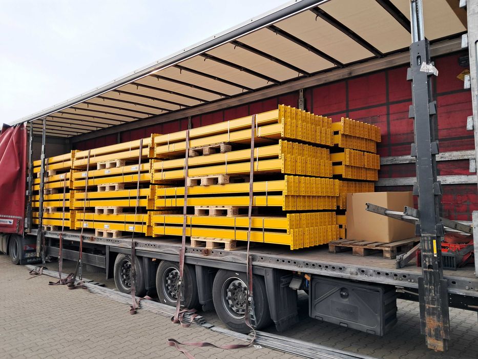 Belka trawers Jungheinrich regał paletowy 270cm nośność 2100kg żółty