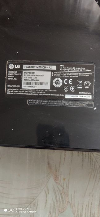 Продам монітор - телевізор LG M2780D-PZ