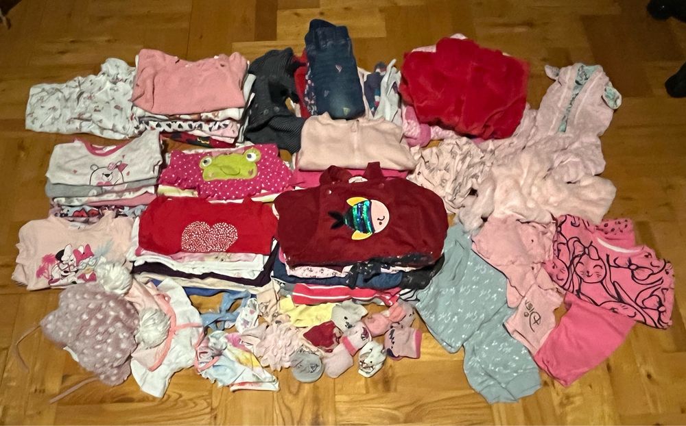 Paczka/ paka ubrań/ ubrania dla dzieci/ dziewczynki rozmiar 86