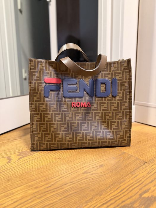 Fendi шопер, модель Sunshine Large Brown FF Jacquard,  оригінал, Італія, дуже вмісткий