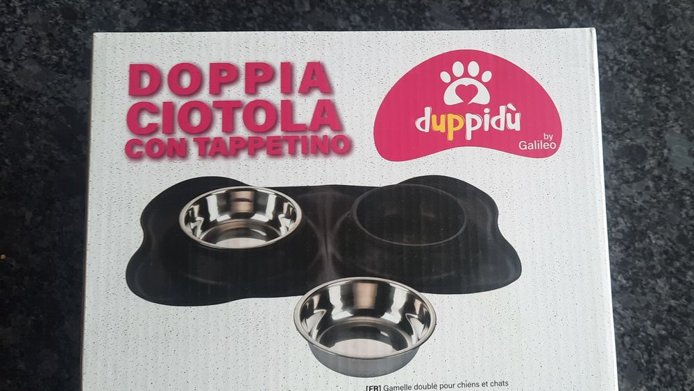 Miska podwójna dla psa lub kota