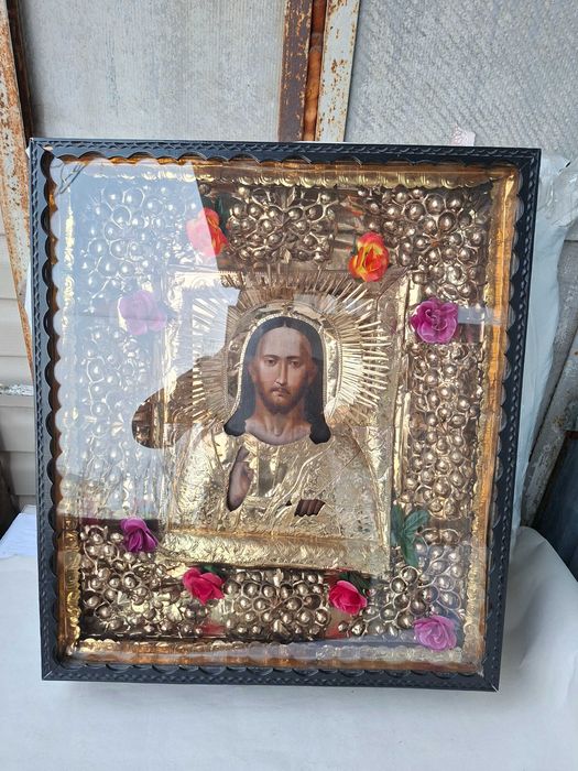 Икона старая большая.