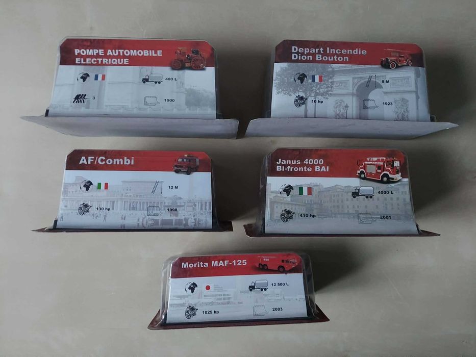 kolekcja modeli wozów strażackich