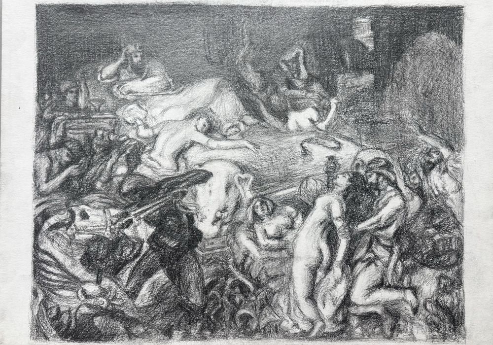 Kopia obrazu śmierć Sardanapala