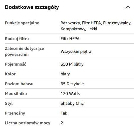 catsMeow Bezprzewodowy odkurzacz ręczny HEPA super lekki