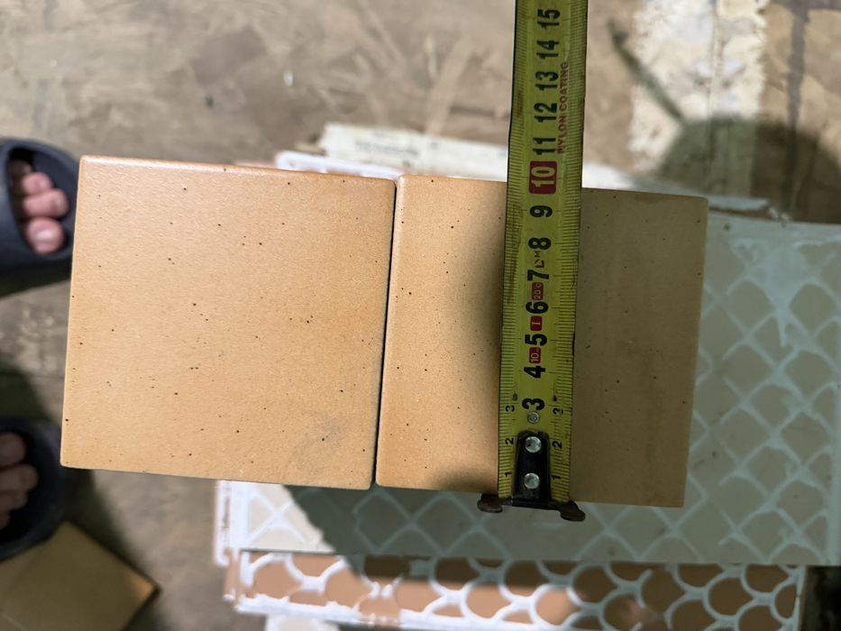 Кафель плитка 10х10 10 см помаранчева світло помаранячева